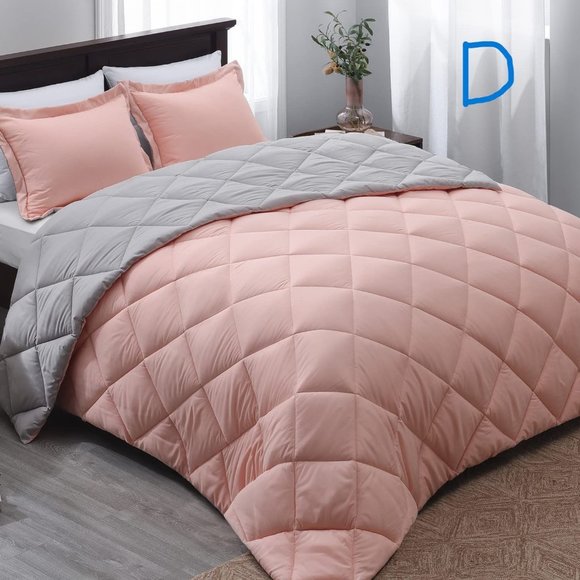 New Queen or  King Size Comforter Set -  Reversible Down Alternative - Picture 4 of 11